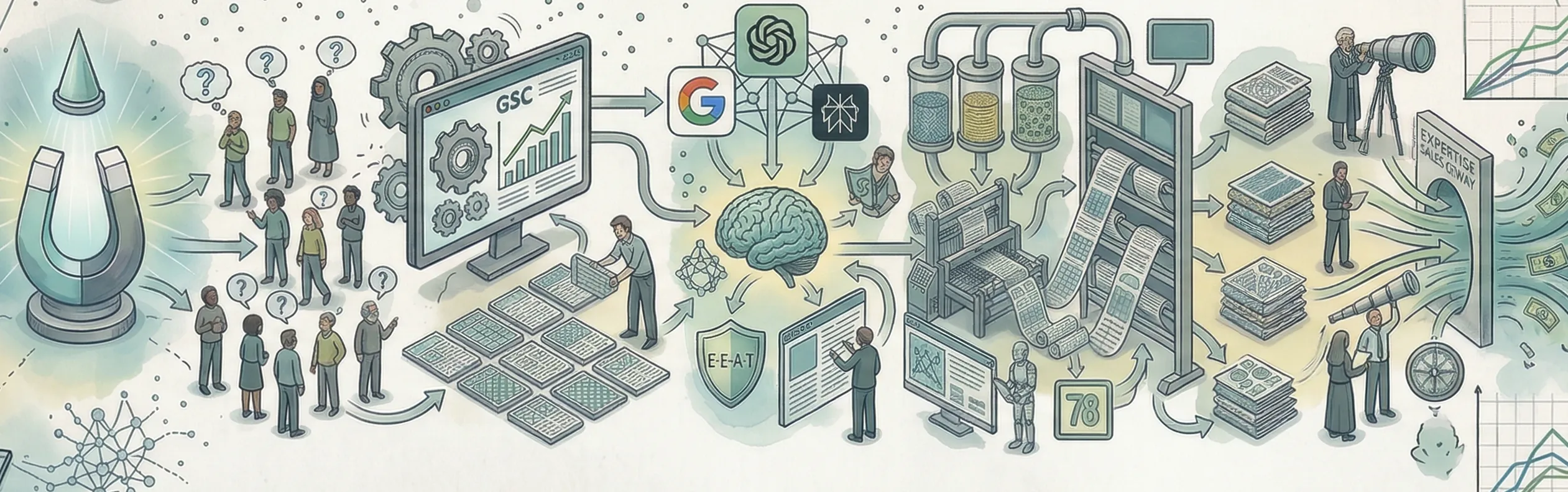 Organischer Sales Funnel: Von GSC-Daten über KI-Content zu messbaren Ergebnissen