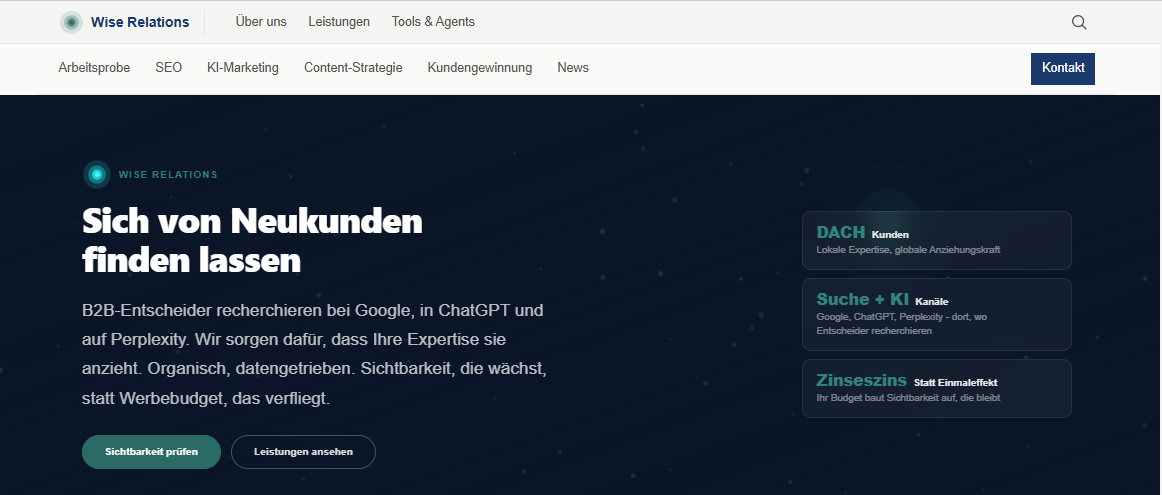 Sichtbarkeit prüfen